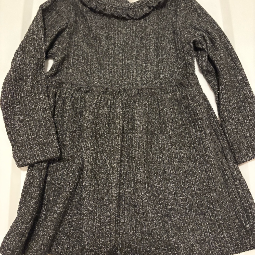 Zara Gray Knit Casual Kids Dress
